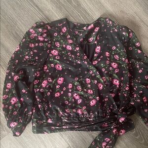Banana Republic Black Floral Top